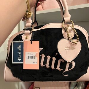 Juicy Couture Black and Pink Satchel